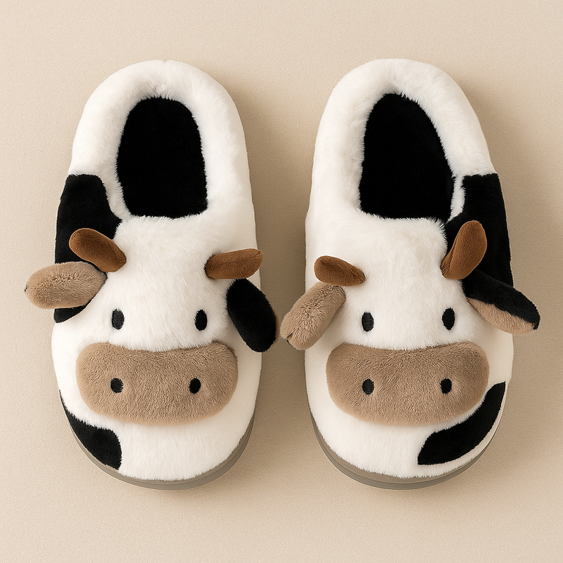 Cow Plush Slippers