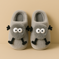 Fuzzy Monster Slippers - GRAY