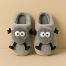Fuzzy Monster Slippers - GRAY