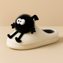 Fuzzy Monster Slippers - WHITE