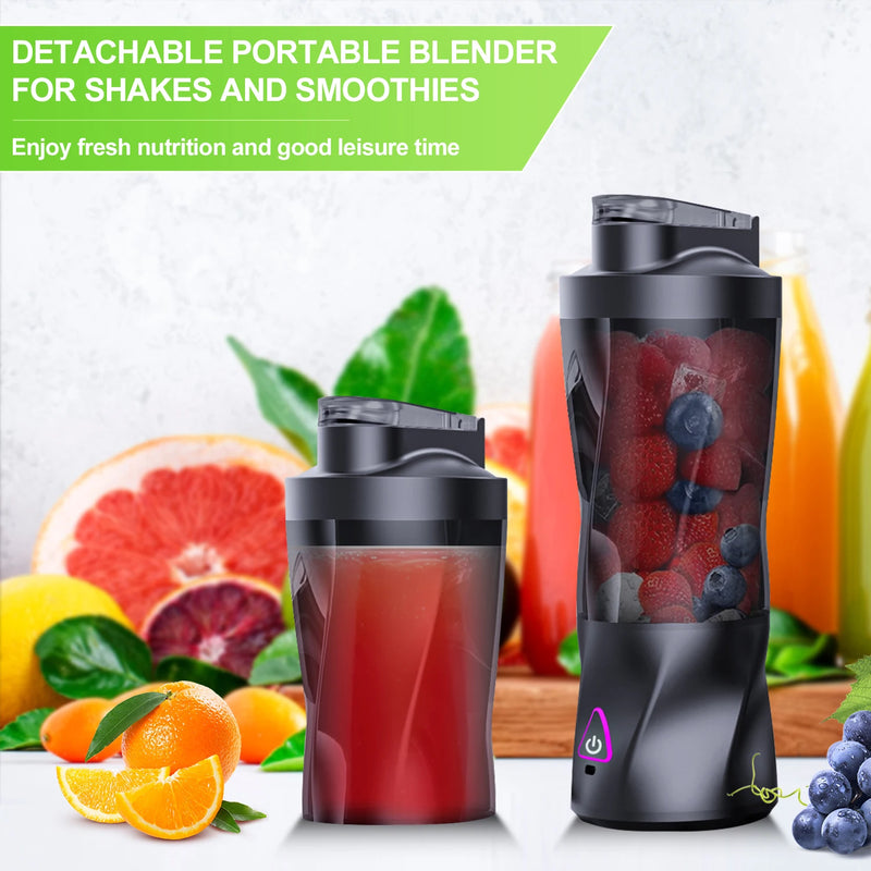 Electric Portable Juicer Fresh Fruit Mixer 700ML Multifunctional USB Rechargeable Shakes Smoothie Blender Outdoor Mixing Cup